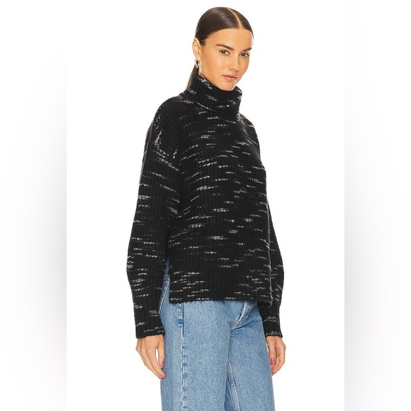 Varley Marlena Knit Sweater in Black/ Snow White Size XL - Picture 2 of 16